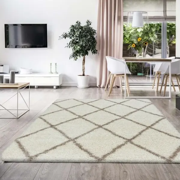 Berbere - Tapis De Style Berbère - Ivoire Et Beige 120 X 170 Cm