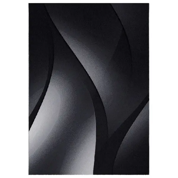 Dia - Tapis à Motifs Graphique - Noir Et Gris 200 X 290 Cm