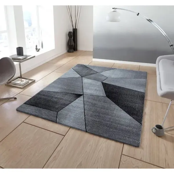 Marbre - Tapis Effet Marbre - Gris 200 X 290 Cm