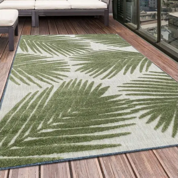 Tapis Dextérieur à Relief kentia Vert 80 X 250 Cm