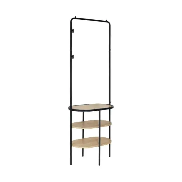 Portant Dentrée Vestiaire Métal Et Bois L60 X H180 Cm Wilko