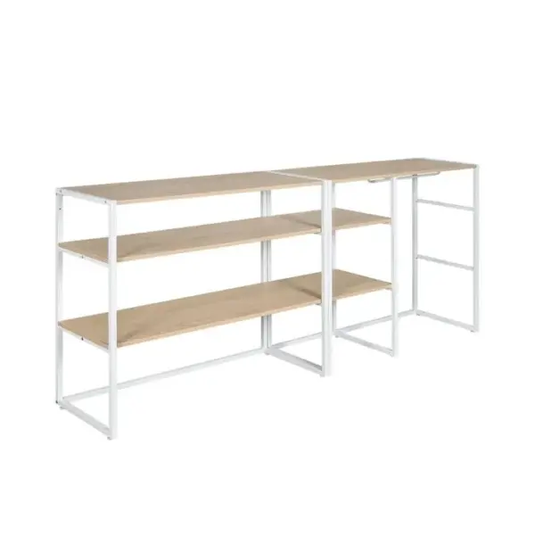 Lot De 2 Portants Vêtements Sous Combles Blanc Modulables Kadra