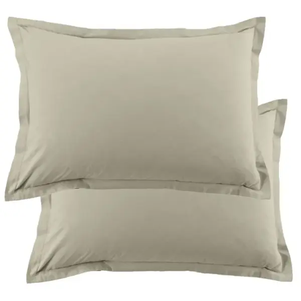 Lot De 2 Taies Doreiller 50x70 Cm Coton 57 Fils Latte