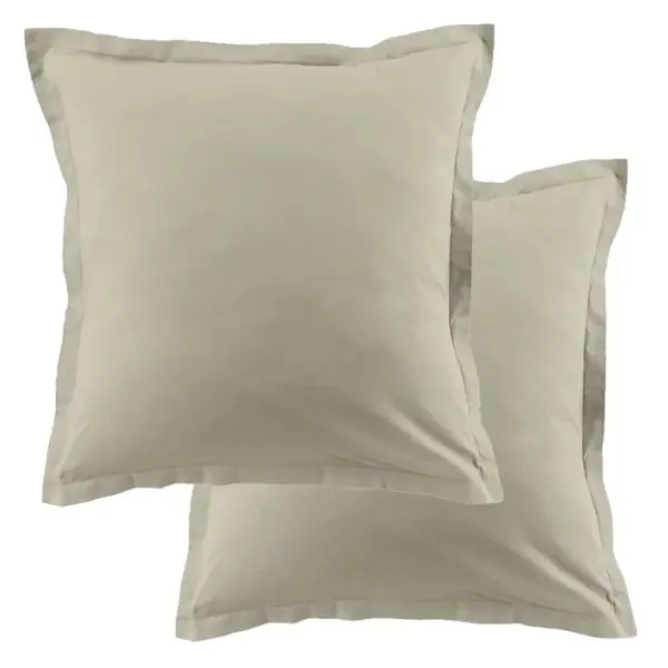 Lot De 2 Taies Doreiller 63x63 Cm Coton 57 Fils Latte