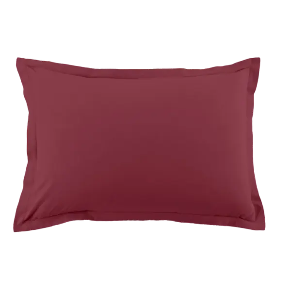 Lot De 2 Taies Doreiller 50x70 Cm Coton 57 Fils Cerise