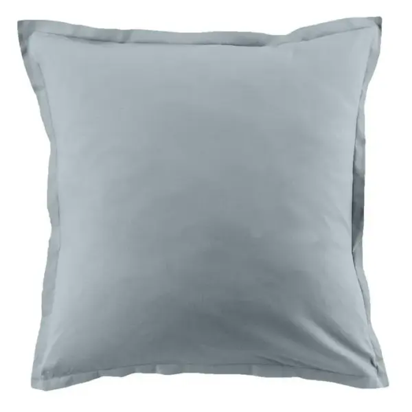 Lot De 2 Taies Doreiller 63x63 Cm Coton 57 Fils Bleu Polaire