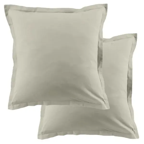 Lot De 2 Taies Doreiller 63x63 Cm Coton 57 Fils Grège