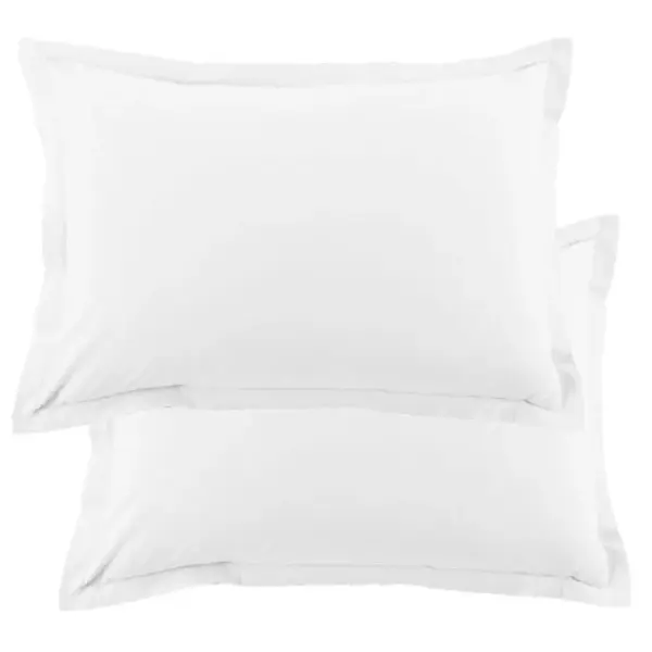 Lot De 2 Taies Doreiller 50x70 Cm Coton 57 Fils Blanc