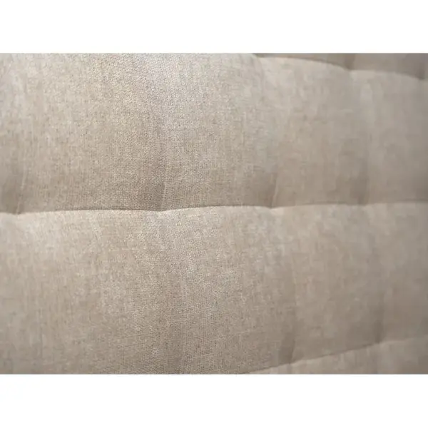 Tete De Lit Capitonnée Tissu Beige Brun L 90 Cm - Ep 10 Cm Rembourré