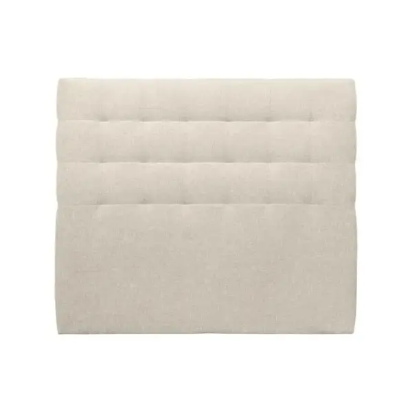 Tete De Lit Capitonnée Tissu Beige Clair L 200 Cm - Ep 10 Cm Rembourré