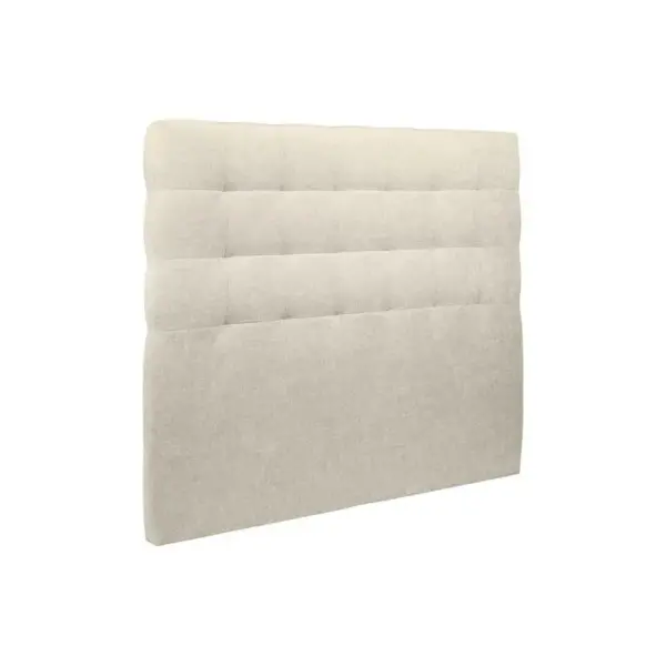 Tete De Lit Capitonnée Tissu Beige Clair L 135 Cm - Ep 10 Cm Rembourré