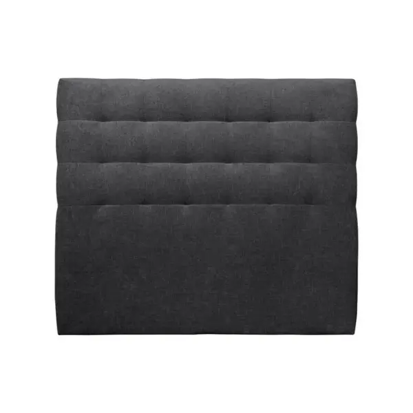 Tete De Lit Capitonnée Tissu Noir L 200 Cm - Ep 10 Cm Rembourré