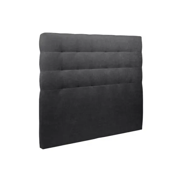 Tete De Lit Capitonnée Tissu Noir L 180 Cm - Ep 10 Cm Rembourré