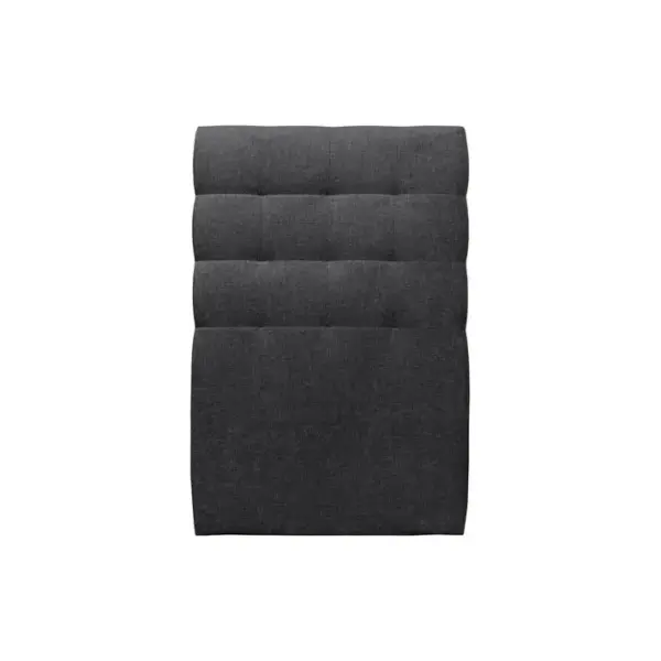 Tete De Lit Capitonnée Tissu Noir L 90 Cm - Ep 10 Cm Rembourré