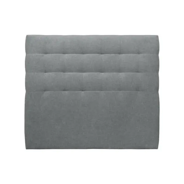 Tete De Lit Capitonnée Tissu Gris Anthracite L 200 Cm - Ep 10 Cm Rembourré