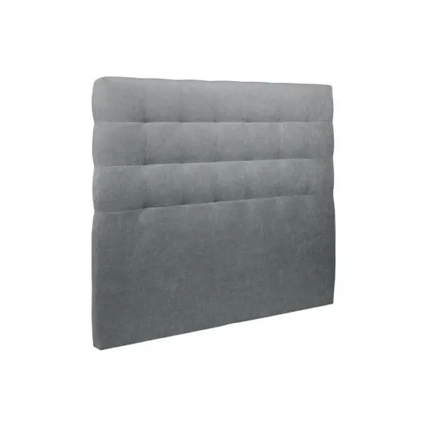 Tete De Lit Capitonnée Tissu Gris Anthracite L 200 Cm - Ep 10 Cm Rembourré