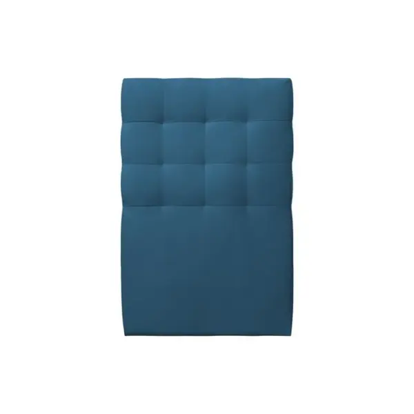 Tete De Lit Capitonnée Velours Bleu L 90 Cm - Ep 10 Cm Rembourré