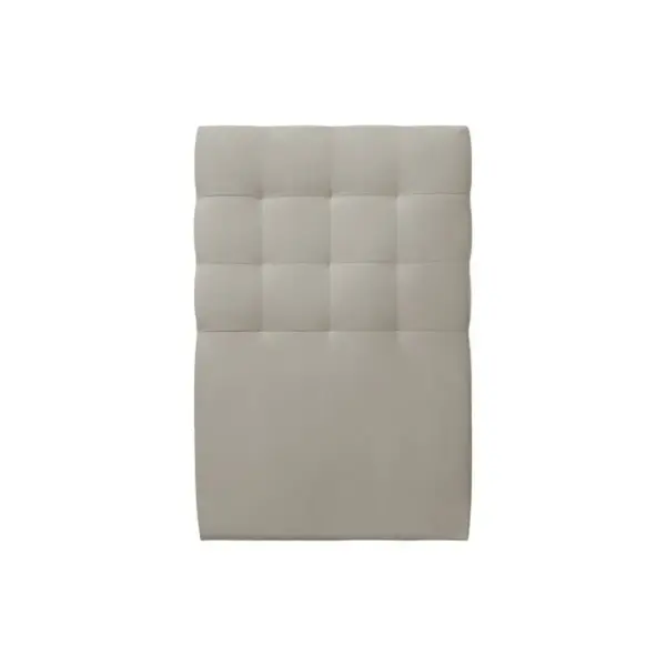 Tete De Lit Capitonnée Velours Taupe L 90 Cm - Ep 10 Cm Rembourré