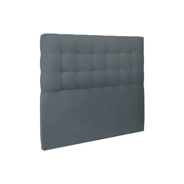 Tete De Lit Capitonnée Velours Gris Anthracite L 180 Cm - Ep 10 Cm Rembourré