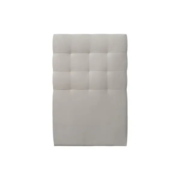 Tete De Lit Capitonnée Velours Gris Clair L 90 Cm - Ep 10 Cm Rembourré