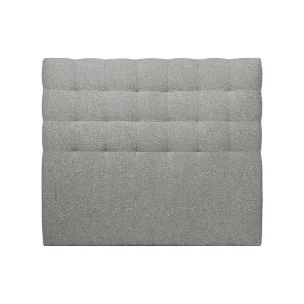 Tete De Lit Capitonnée Bouclette Gris L 150 Cm - Ep 10 Cm Rembourré