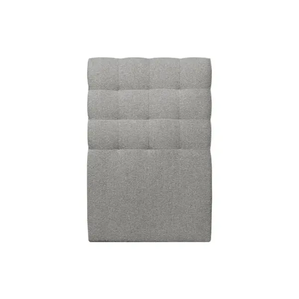 Tete De Lit Capitonnée Bouclette Gris L 90 Cm - Ep 10 Cm Rembourré