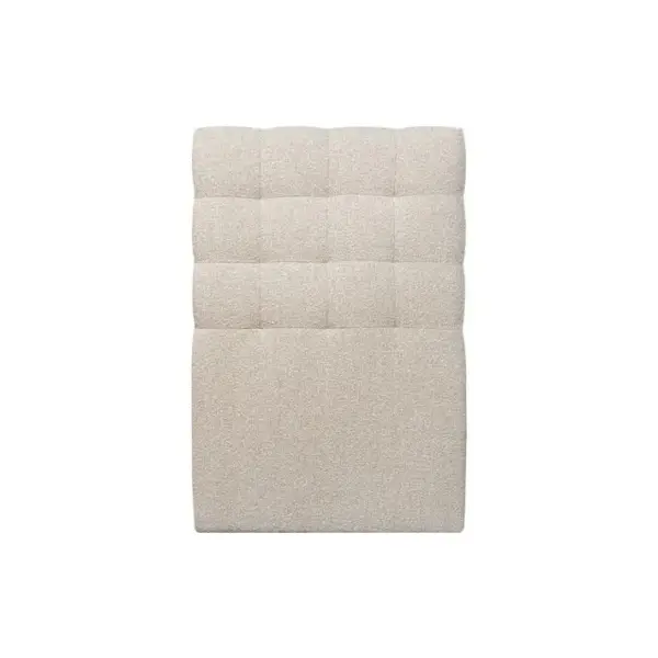 Tete De Lit Capitonnée Bouclette Beige L 90 Cm - Ep 10 Cm Rembourré