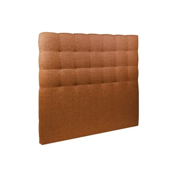 Tete De Lit Capitonnée Bouclette Terracotta L 200 Cm - Ep 10 Cm Rembourré