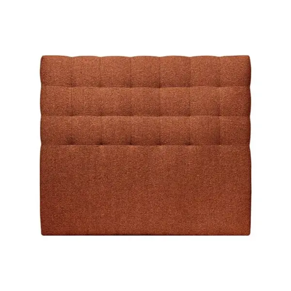 Tete De Lit Capitonnée Bouclette Terracotta L 180 Cm - Ep 10 Cm Rembourré