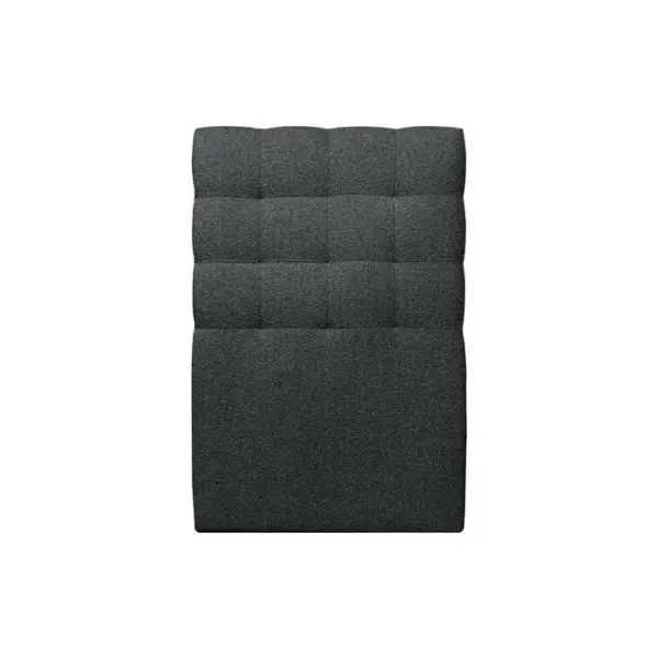 Tete De Lit Capitonnée Bouclette Noir L 90 Cm - Ep 10 Cm Rembourré