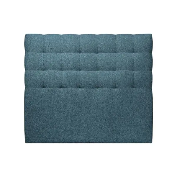 Tete De Lit Capitonnée Bouclette Bleue L 200 Cm - Ep 10 Cm Rembourré