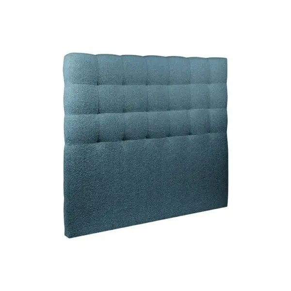 Tete De Lit Capitonnée Bouclette Bleue L 160 Cm - Ep 10 Cm Rembourré