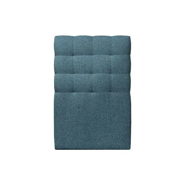 Tete De Lit Capitonnée Bouclette Bleue L 90 Cm - Ep 10 Cm Rembourré