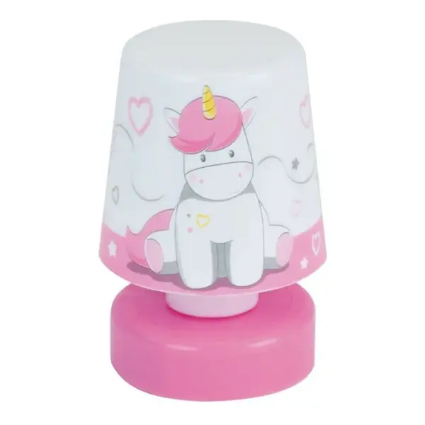 Veilleuse Poussoir Multicolore Licorne - 11.5 Cm