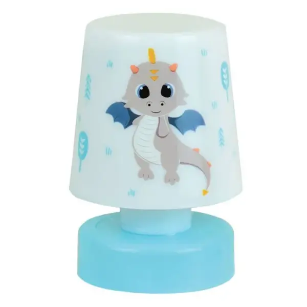 Veilleuse Poussoir Multicolore Léon Le Dragon - 11.5 Cm