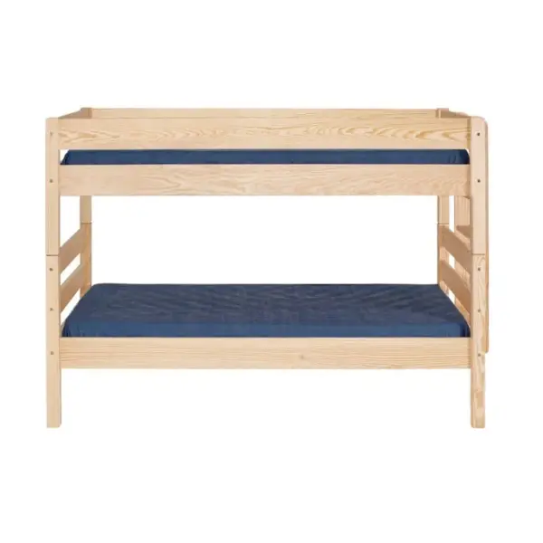 Pack Lit Superposé Avec 2 Matelas Aniba Bois Naturel 90x190 Cm