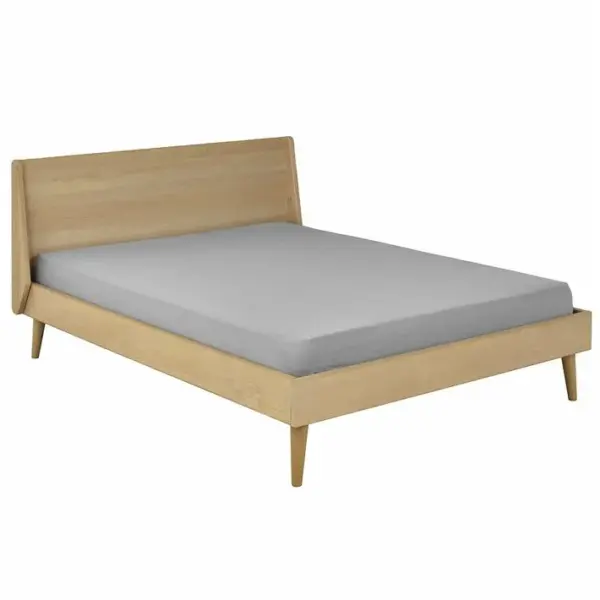 Pack Lit Avec Matelas Melba Bois Naturel 160x200 Cm