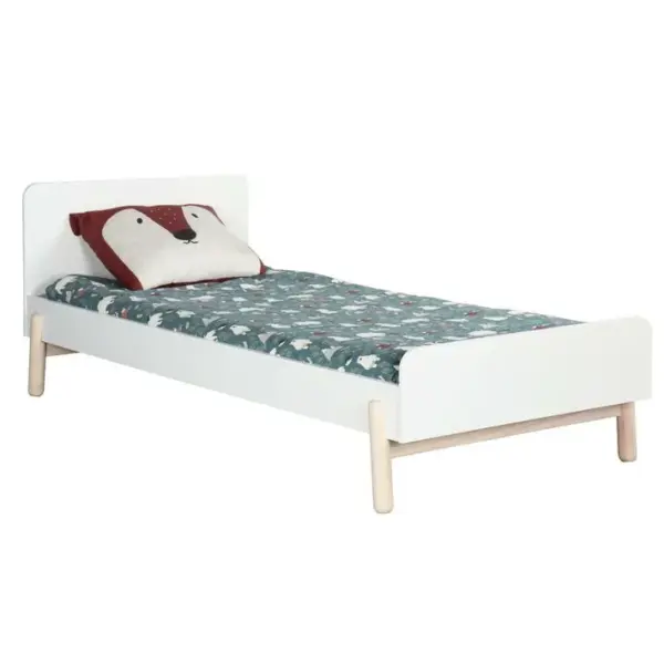 Pack Lit Avec Matelas Gabby Blanc 90x190 Cm