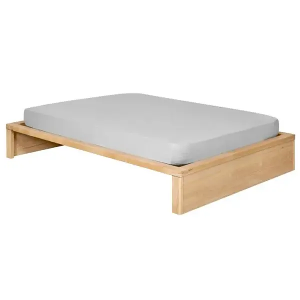 Pack Lit Avec Matelas Mousse Gaston Hêtre 120x200 Cm