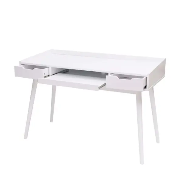 Bureau Hwc-a70b, Table Pour Ordinateur, Mdf 120x55cm ~ Blanc