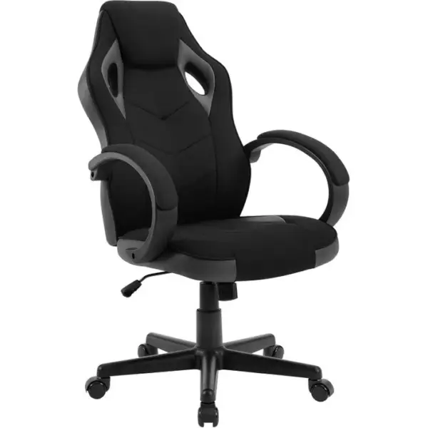 Fauteuil De Bureau.chaise De Gaming En Tissu.chaise De Bureau Hauteur Réglable.pivotant à 360°gris