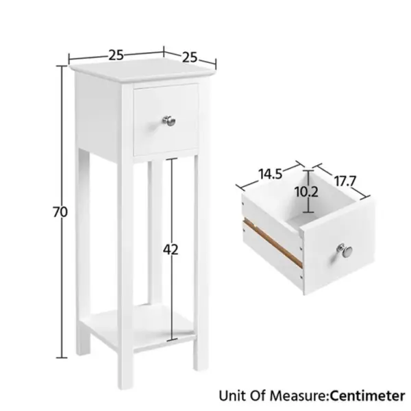 Lot De 2 Tables Dappoint Console En Bois Blanc