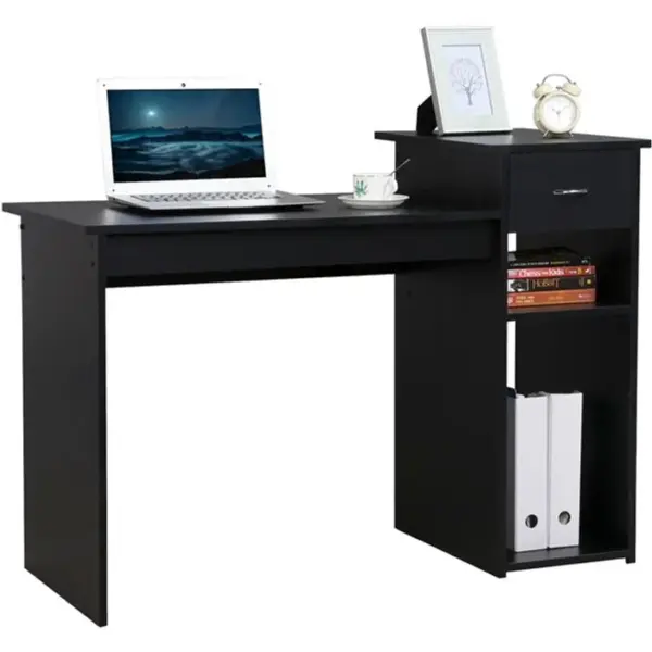 Bureau Informatique Avec Tiroir 112 X 50 X 82 Cm Noir