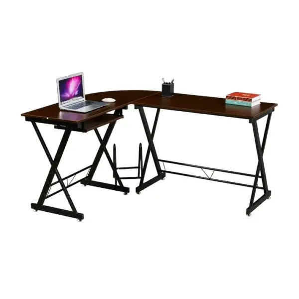 Bureau Dangle Marron En Métal (150 X 120/50 X 75 Cm)