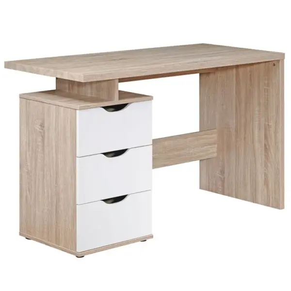 Table De Bureau 120x76x53cm Table PC Table Dordinateur Sonoma / Blanc