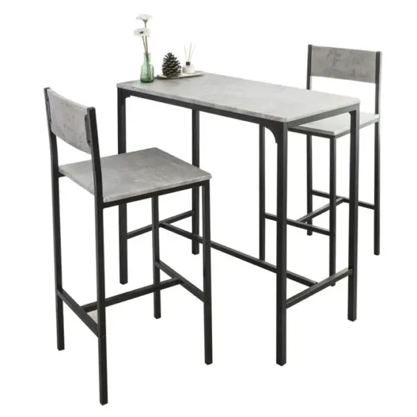 Ensemble Table De Bar + 2 Chaises Set De 1 Table, Ogt03-hg