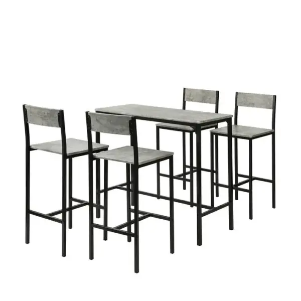 Set De 1 Table + 4 Chaises Ensemble Table De Bar, Ogt14-hg