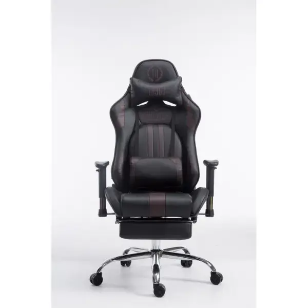 Fauteuil De Bureau Gamer Limit V2 En Similicuir Noir / Marron/avec Repose-pieds