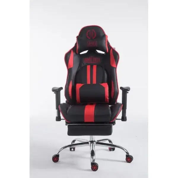 Fauteuil De Bureau Gamer Limit V2 En Similicuir Noir / Rouge/avec Repose-pieds