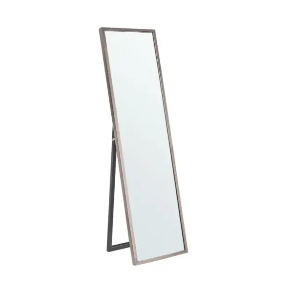 Miroir Sur Pied Rectangulaire 40 X 140 Cm Argenté Torcy